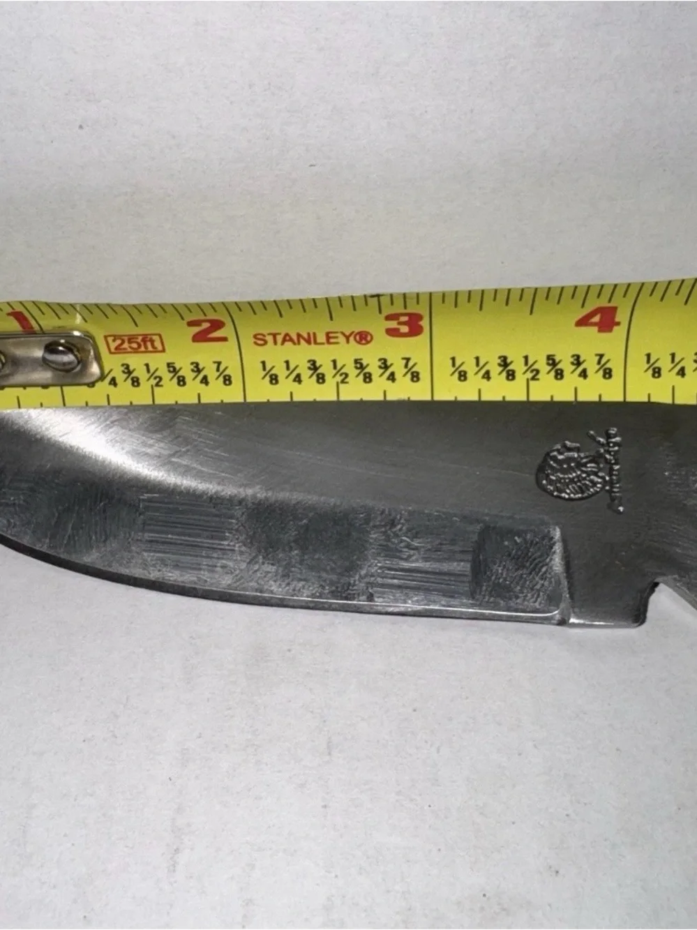 Custom Ashen Edge Knife 9” Blade 4.5” Cord Wrapped Handle Leather Sheath